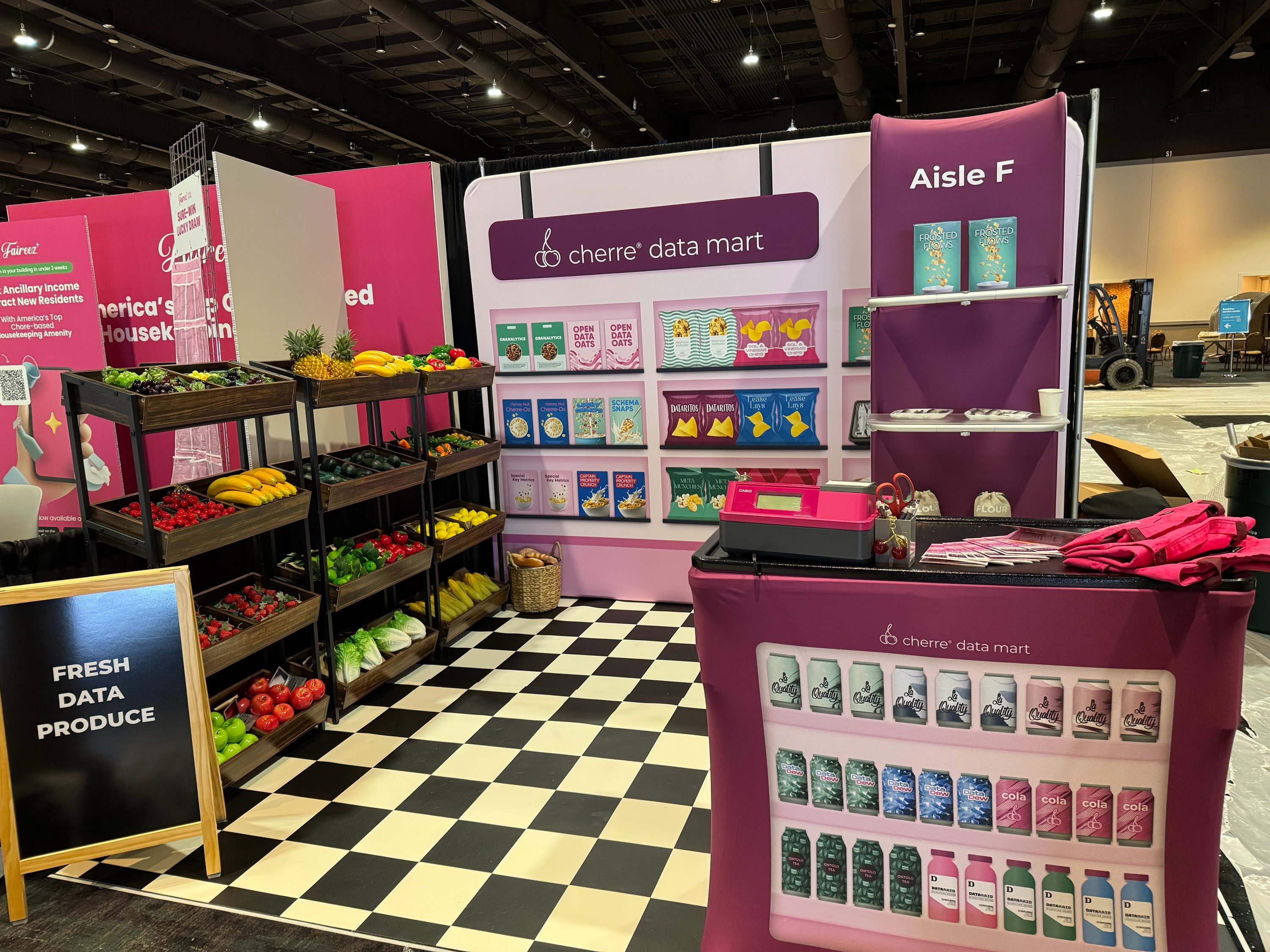Cherre Data Mart grocery store booth activation at OPTECH